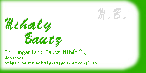 mihaly bautz business card